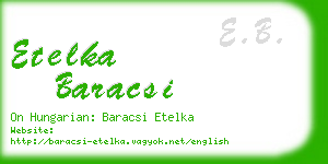 etelka baracsi business card